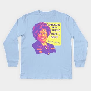 Joycelyn Elders Portrait and Quote Kids Long Sleeve T-Shirt